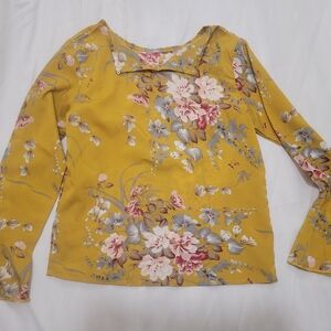 Floral Yellow Off-Shoulder Top